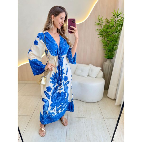 VESTIDO ESTAMPADO ISADORA AZUL