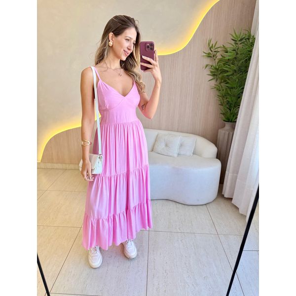 VESTIDO MIDI VIRGINIA ROSA
