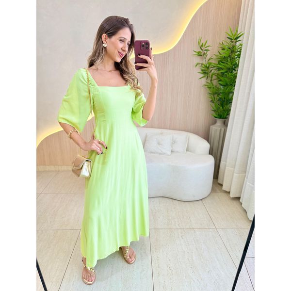 VESTIDO MIDI ANGELA VERDE LIMA
