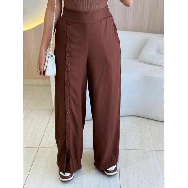 CALÇA PANTALONA LETICIA MARROM