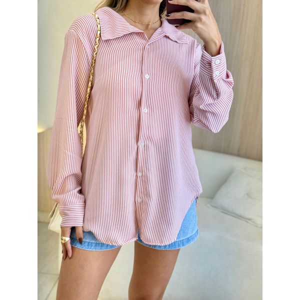 CHEMISE JASMINE ROSA LISTRADO