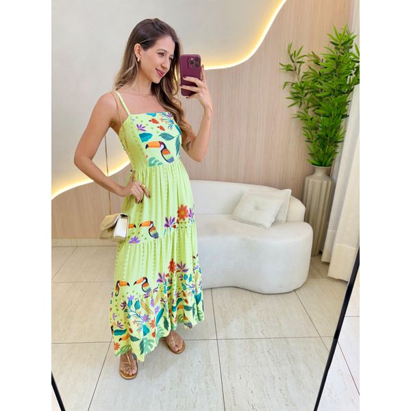 VESTIDO MIDI LAIS VERDE LIMA