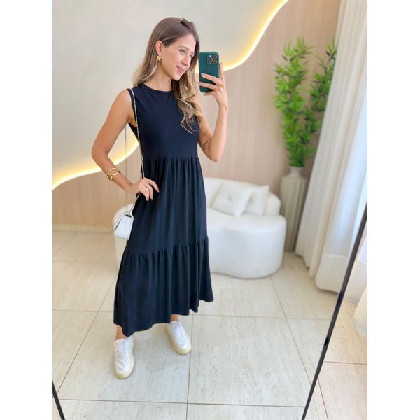VESTIDO MIDI PATRICIA PRETO
