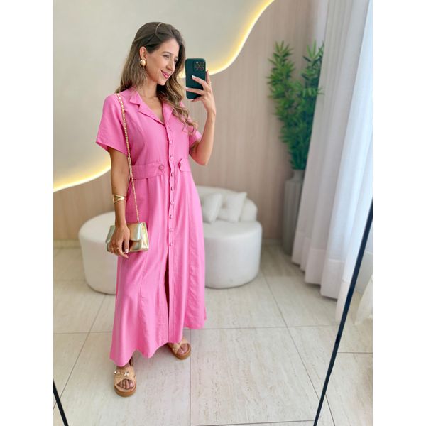 VESTIDO LONGO DIANA ROSA