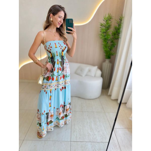 VESTIDO MIDI JASMIN AZUL