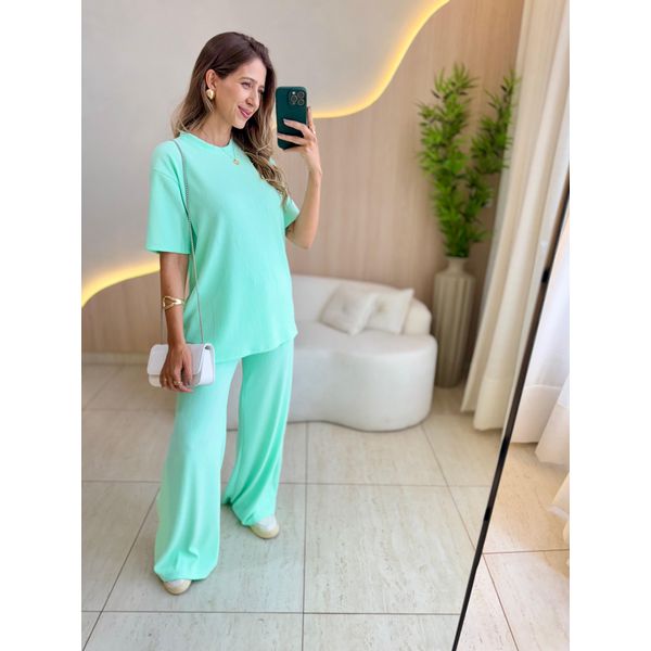 CONJUNTO CALÇA CECILIA VERDE AGUA