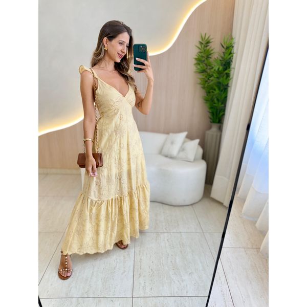VESTIDO LONGO FRAN AMARELO