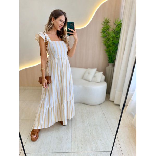 VESTIDO MIDI MIRELA NUDE