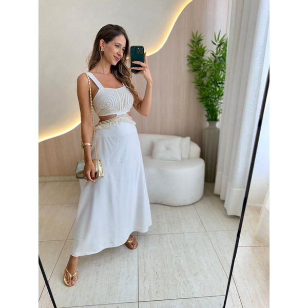 VESTIDO MIDI JAMILE BRANCO