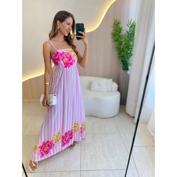 VESTIDO MIDI LORENA ROSA