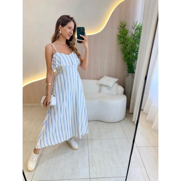 VESTIDO MIDI MARCELA AZUL