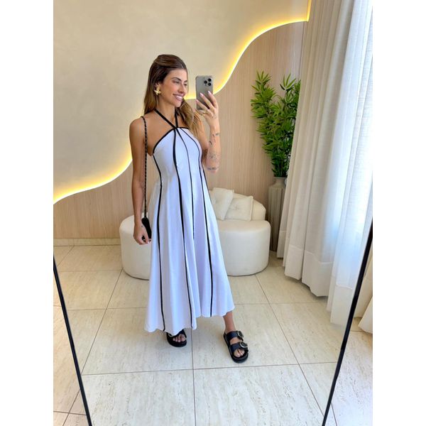 VESTIDO MIDI MARIA RITA BRANCO