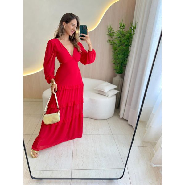 VESTIDO LONGO KETLYN VERMELHO