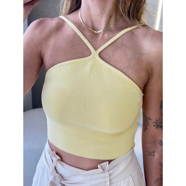 CROPPED EVA AMARELO