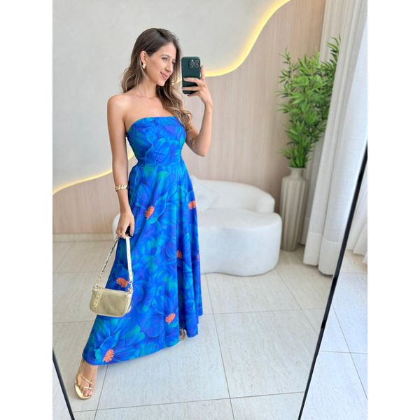 VESTIDO LONGO MAITE AZUL