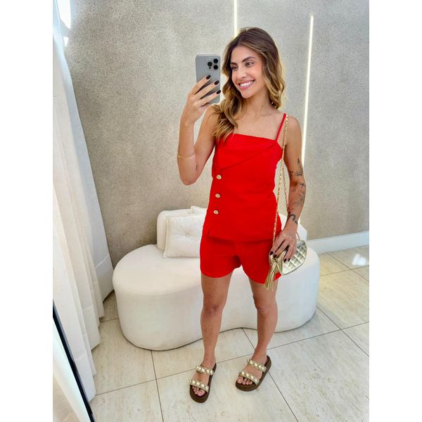 CONJUNTO SHORT ELEONORA VERMELHO