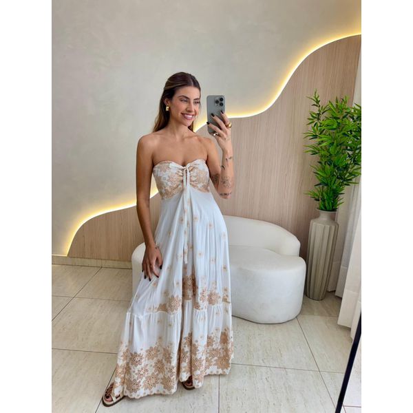 VESTIDO LONGO ISAMARA OFF/NUDE