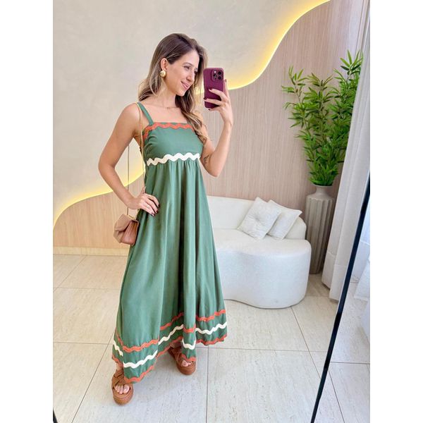 VESTIDO LONGUETE CAROLAYNE VERDE