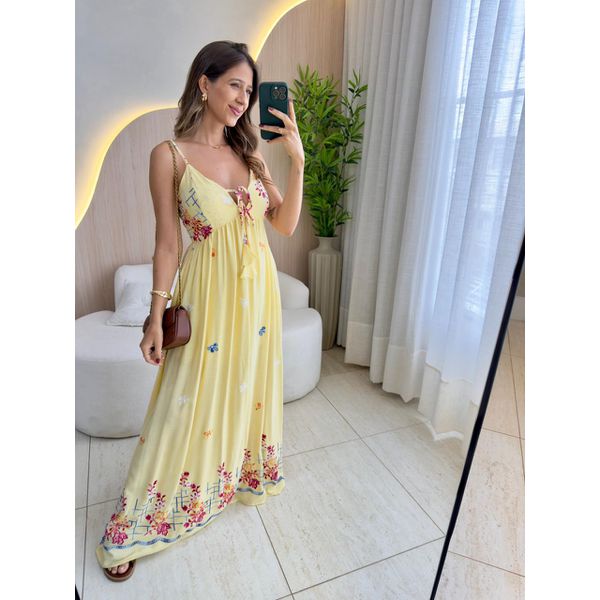 VESTIDO LONGO LAURIANE AMARELO