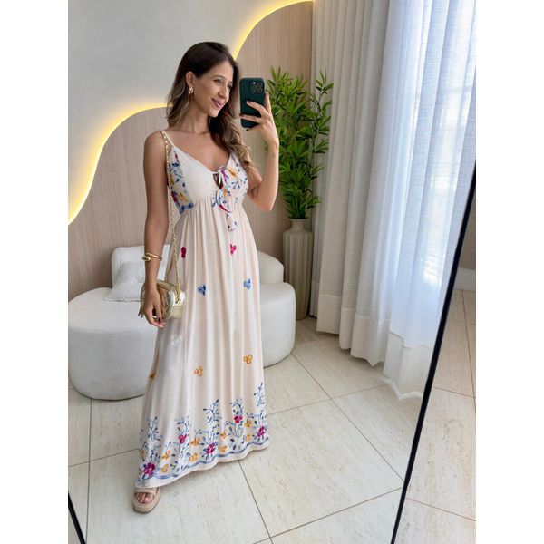 VESTIDO LONGO LAURIANE NUDE