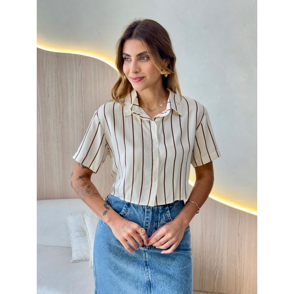 BLUSA CROPPED MAYA OFF/MARROM