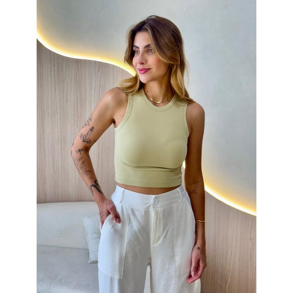 BLUSA CROPPED JU PISTACHE