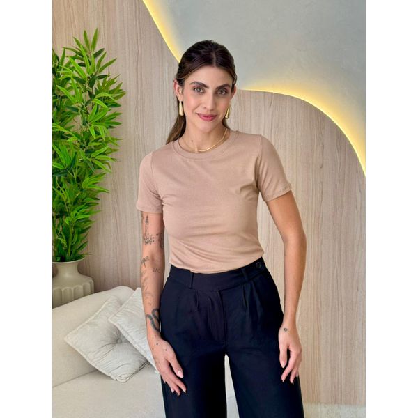 BLUSA CANELADA PIETRA CAPUCCINO