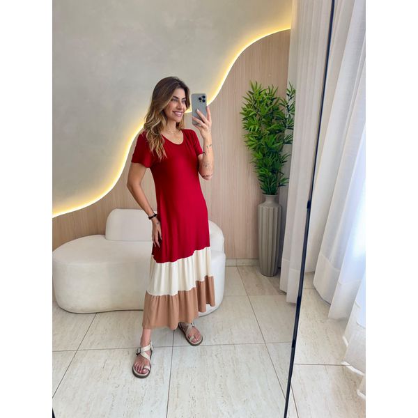 VESTIDO MIDI BETINA MARSALA