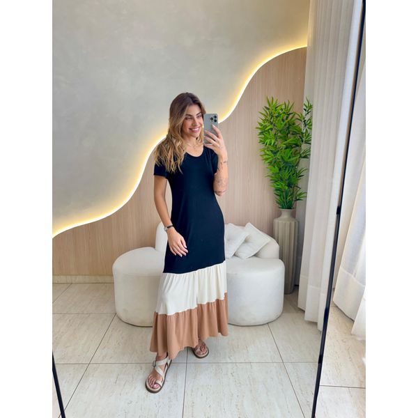 VESTIDO MIDI BETINA PRETO