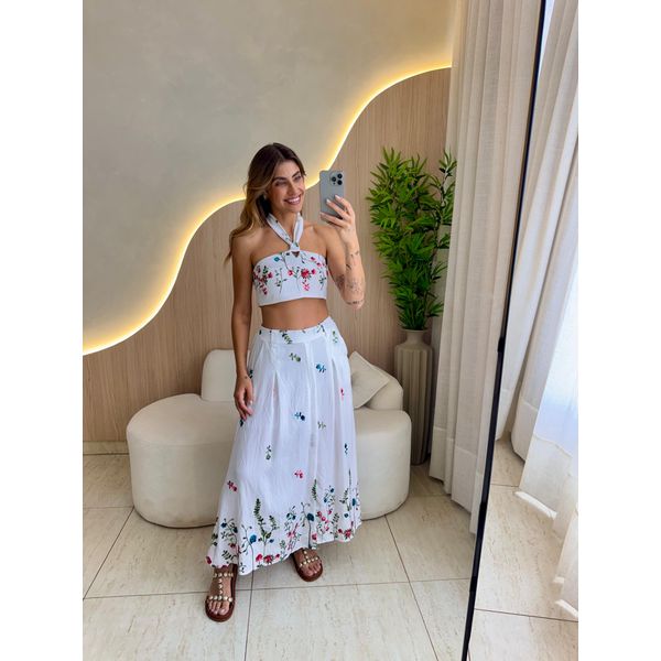 CONJUNTO SAIA MICAELA OFF BORDADO