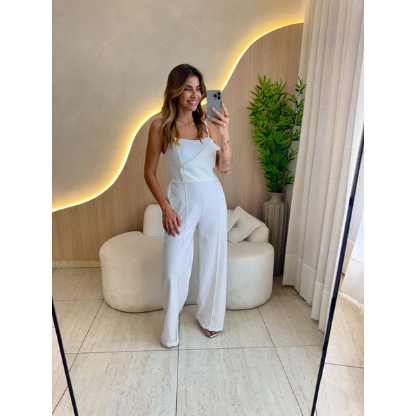 MACACÃO PANTALONA KIARA BRANCO