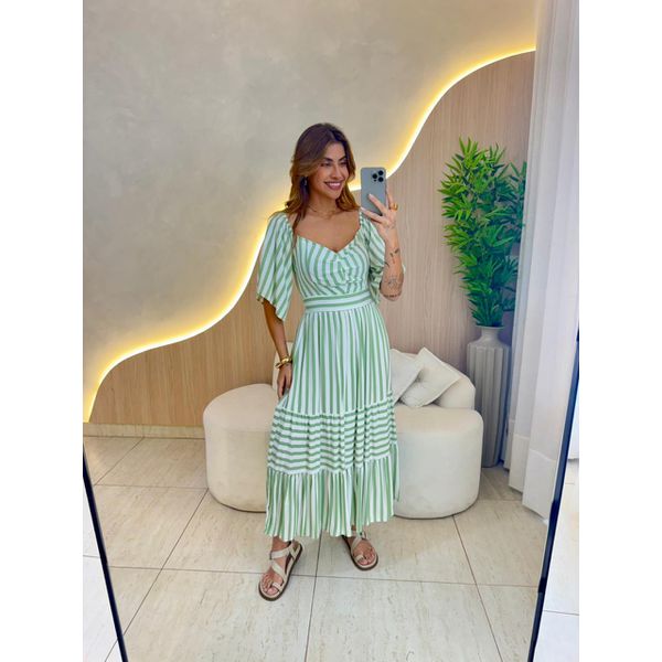 VESTIDO MIDI MILENY VERDE
