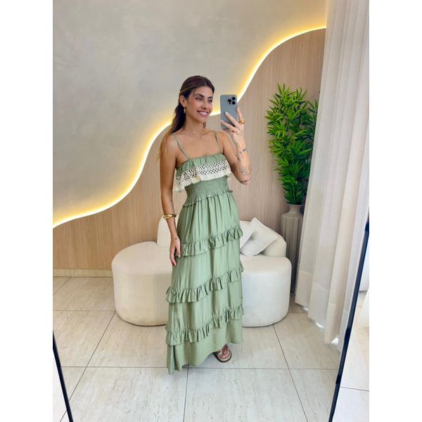 VESTIDO MIDI VANESSA VERDE