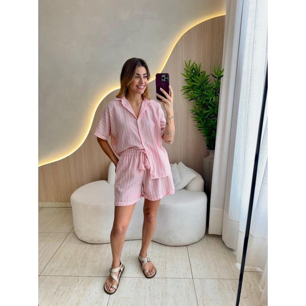 CONJUNTO SHORT ADELE ROSA