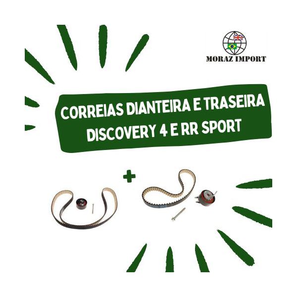 KIT DE CORREIAS DENTADAS (DIANTEIRA E TRASEIRA) DO MOTOR 3.0 DIESEL DA DISCOVERY 4 E RANGE ROVER SPORT 