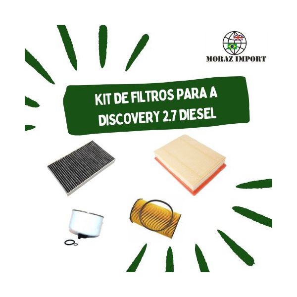 KIT DE FILTROS PARA A DISCOVERY 3, 4 E RANGE ROVER SPORT MOTOR 2.7 DIESEL