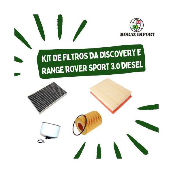KIT DE FILTROS DA DISCOVERY 4 E RANGE ROVER SPORT 3.0 DIESEL