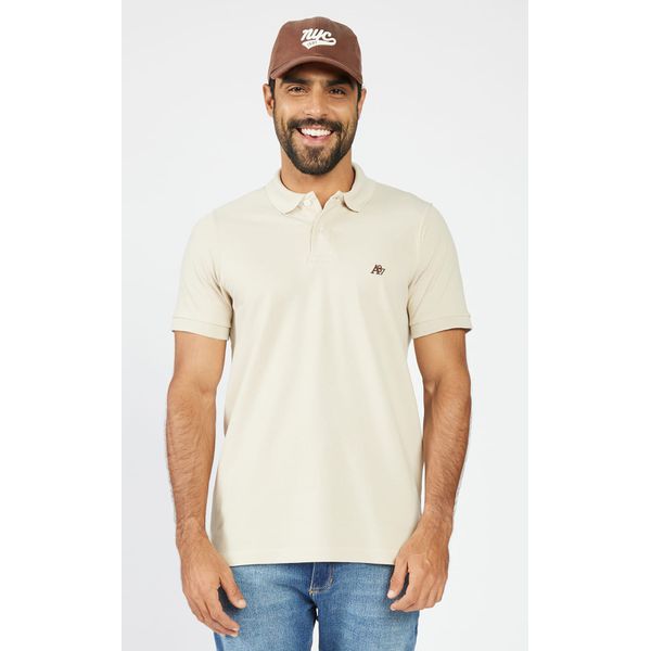 Camisa Polo Masculina Manga Curta Aéropostale Areia 87113201-4