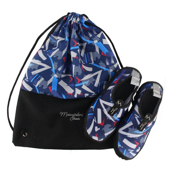 Kit Sapatilha Aquática Náutica Blaqueada Ms Seta Azul + Bag