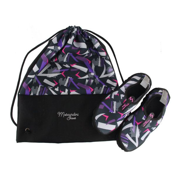 Kit Sapatilha Aquática Náutica Blaqueada Ms Seta Roxo + Bag
