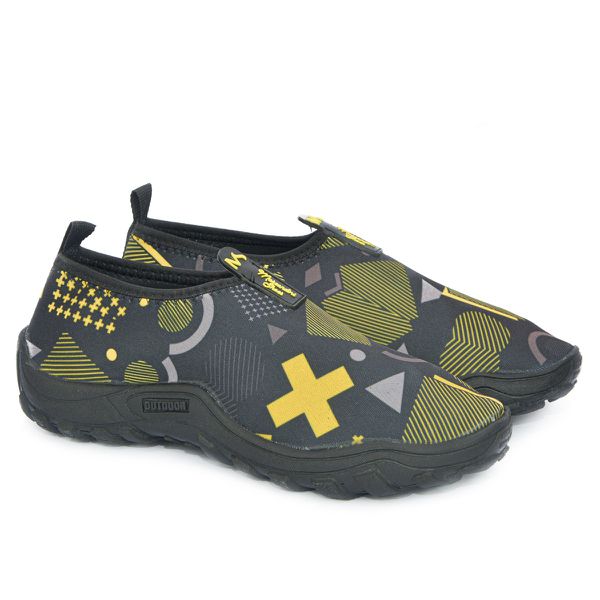 Sapatilha Infantil Aquática Náutica Blaqueada - Amarelo Geométrico 