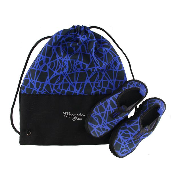 Kit Sapatilha Aquática Náutica Blaqueada Teia Azul + Bag