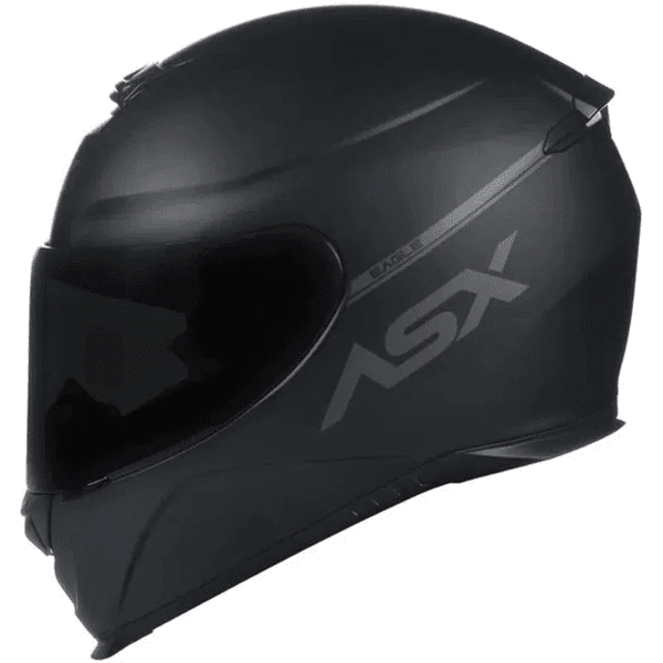 Capacete Asx Eagle Solid - Preto Fosco Cinza