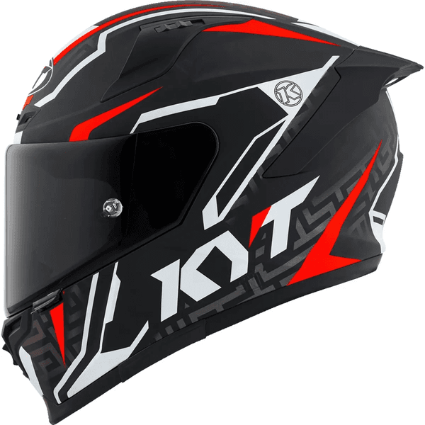 Capacete Kyt Striker 2V Asphalt - Preto Vermelho.