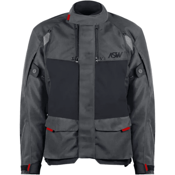 Jaqueta Asw Tsunami - Chumbo Preto Vermelho.