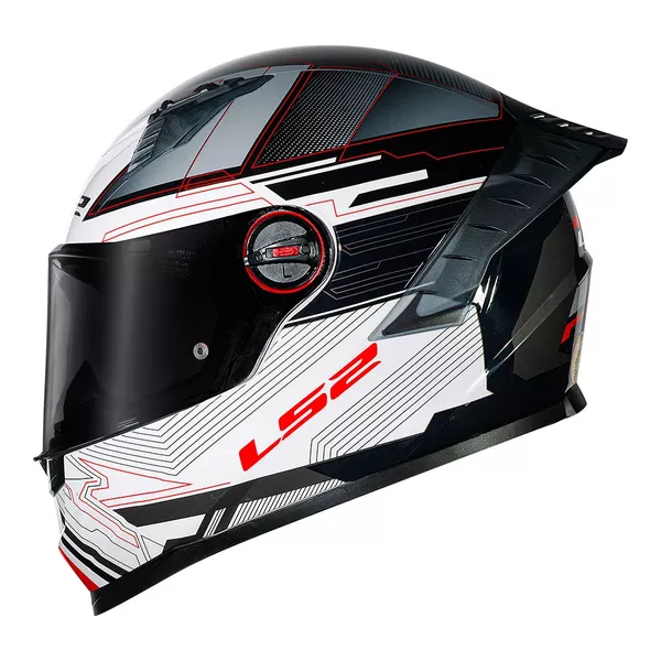 Capacete Ls2 Ff358 Pro Digital - Preto/Branco