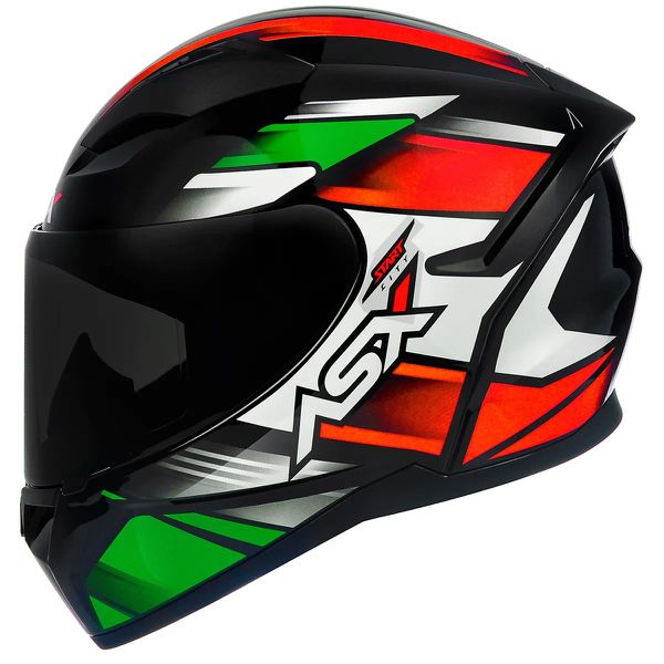 Capacete Asx City Start - Preto/Vermelho/Verde