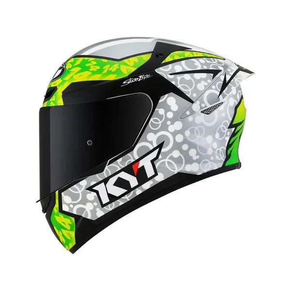 Capacete Kyt Tt Course Arbolino Replica - Prata verde