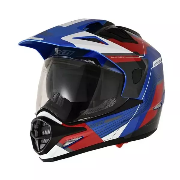 Capacete X11 Crossover Adv - Azul/Vermelho/Branco