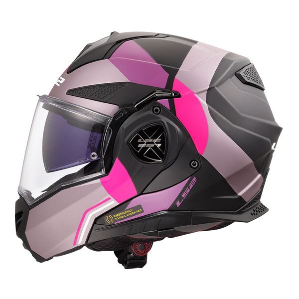 Capacete Ls2 Ff901 Advant X Ultra - Cinza Fosco/roxo
